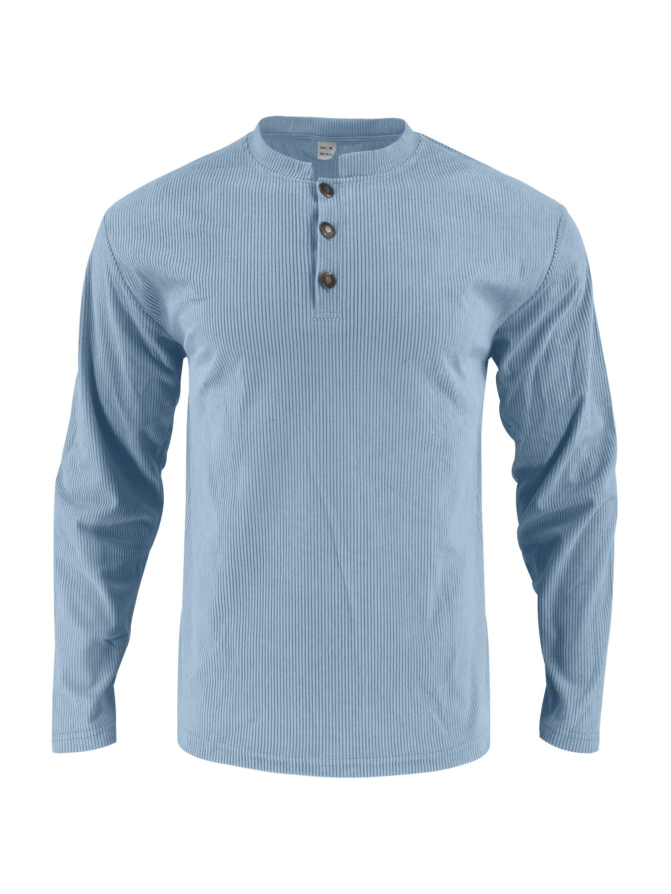 Men's long sleeve shirt with comfortable button placket and textured design Skorter