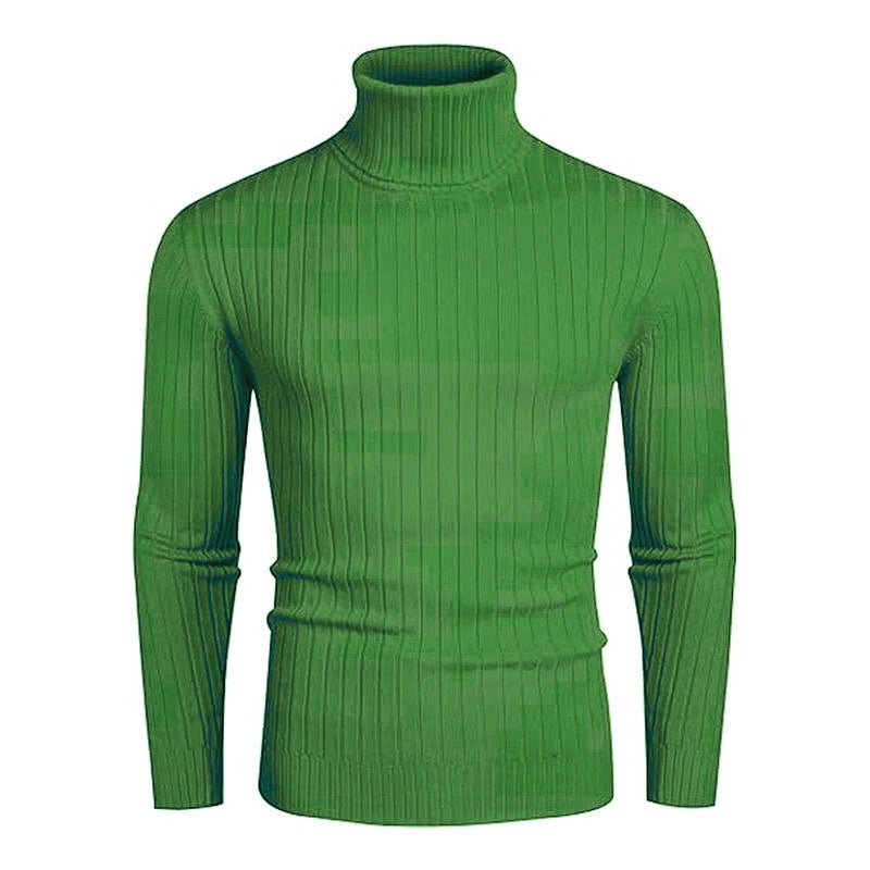 Men's turtleneck sweater made of high-quality ribbed knit Skorter