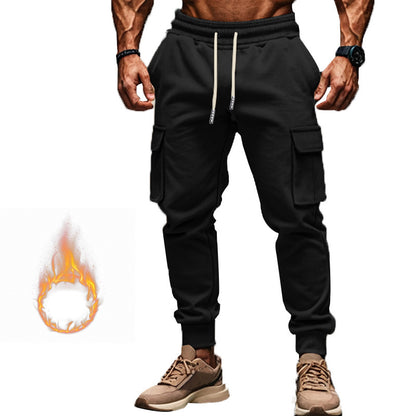 Men's cargo joggers with practical side pockets and elastic waistband Skorter