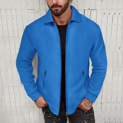 Men's stylish cardigan with textured design and side pockets Skorter