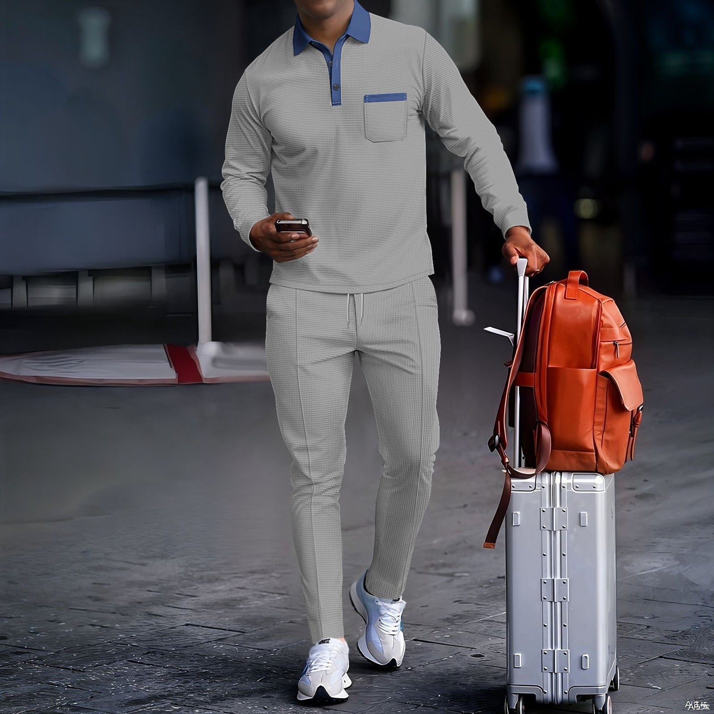 Men's stylish polyester tracksuit with breathable properties Skorter