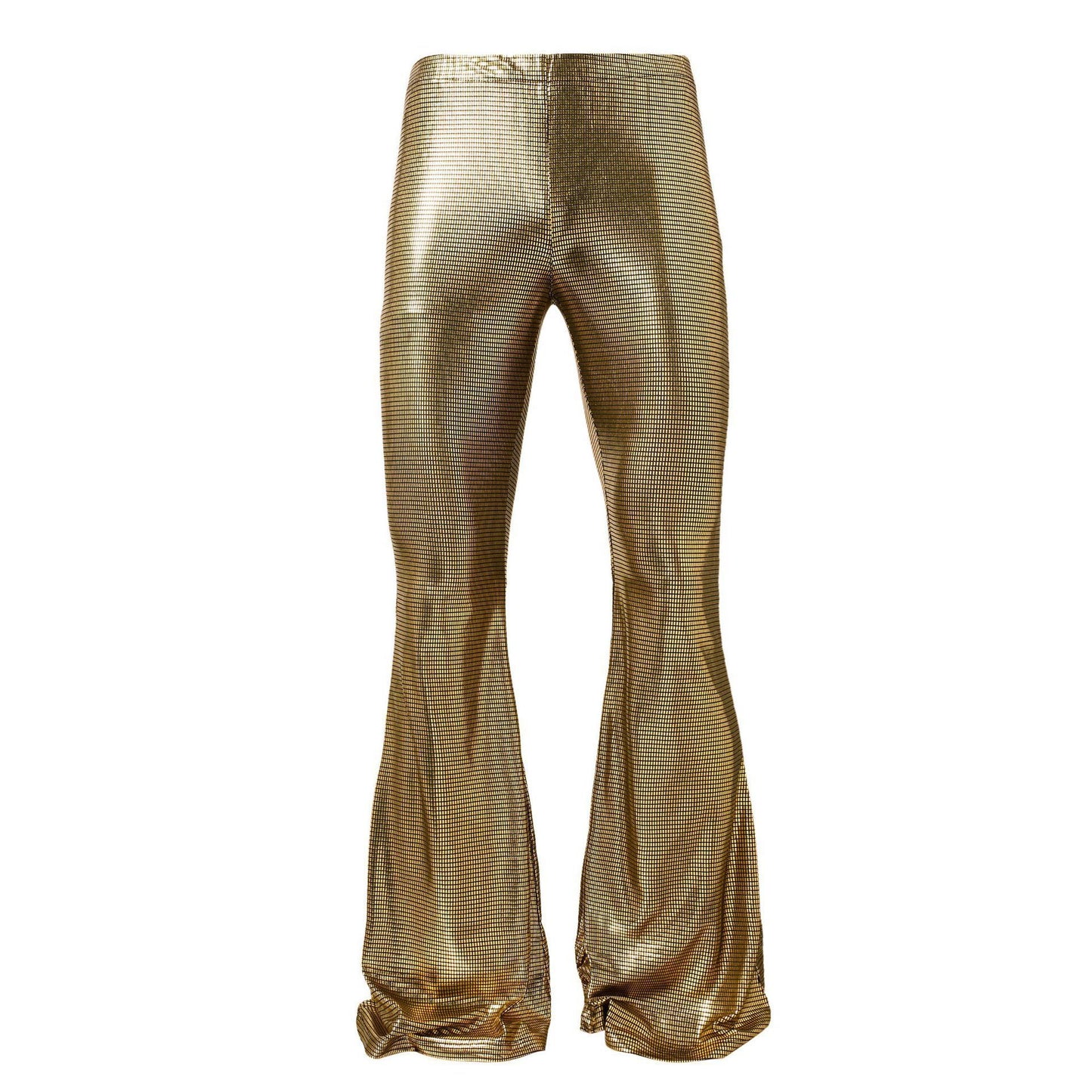 Men's shiny party pants with wide leg and mesh design Skorter
