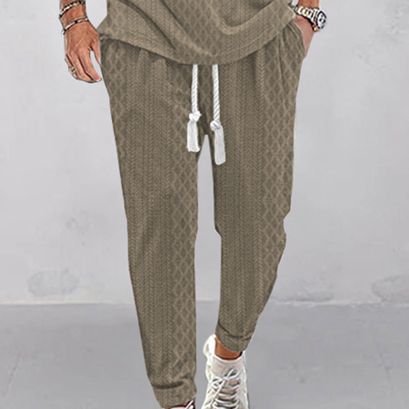 Men's sporty leisure pants with elastic waistband and side drawstring Skorter