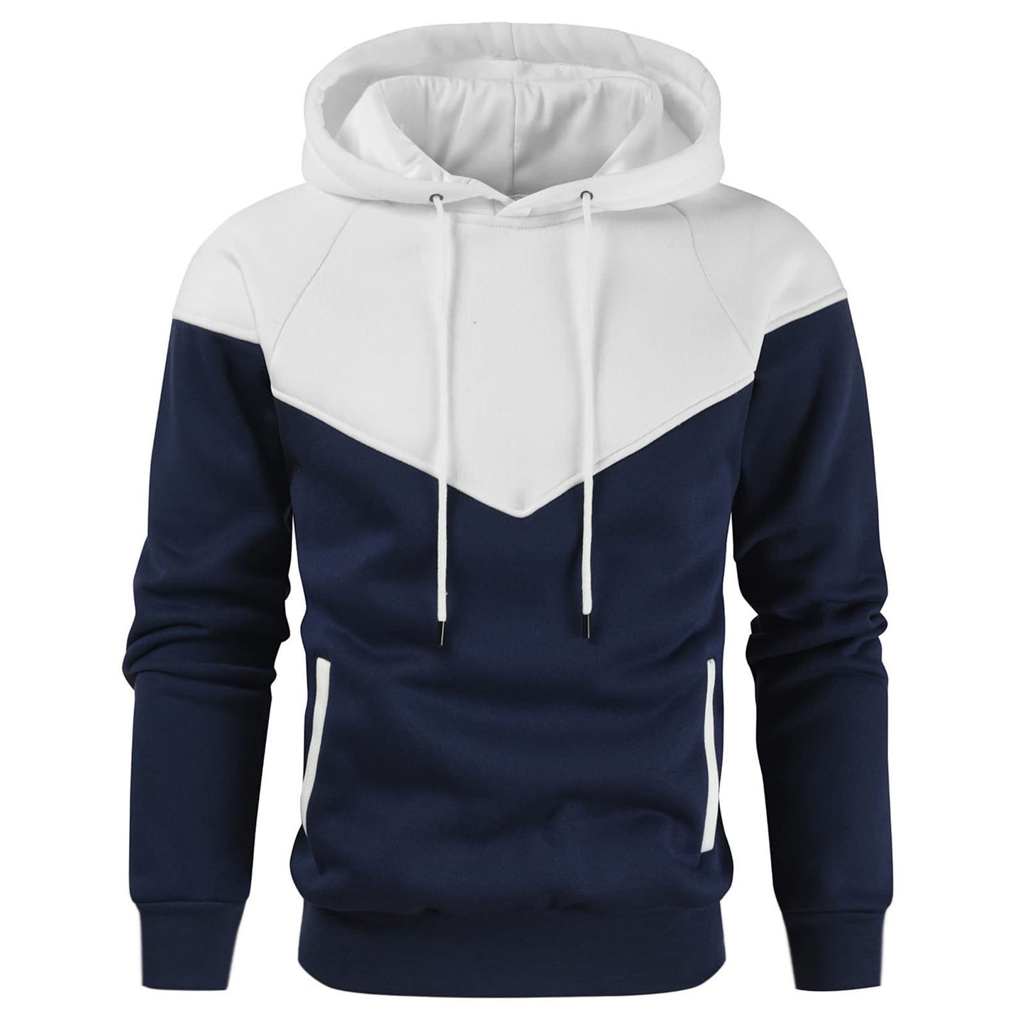 Men's stylish hoodie with innovative patchwork design Skorter