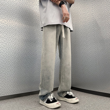 Men's loose Cargo Jeans with elastic waistband and practical pockets Skorter