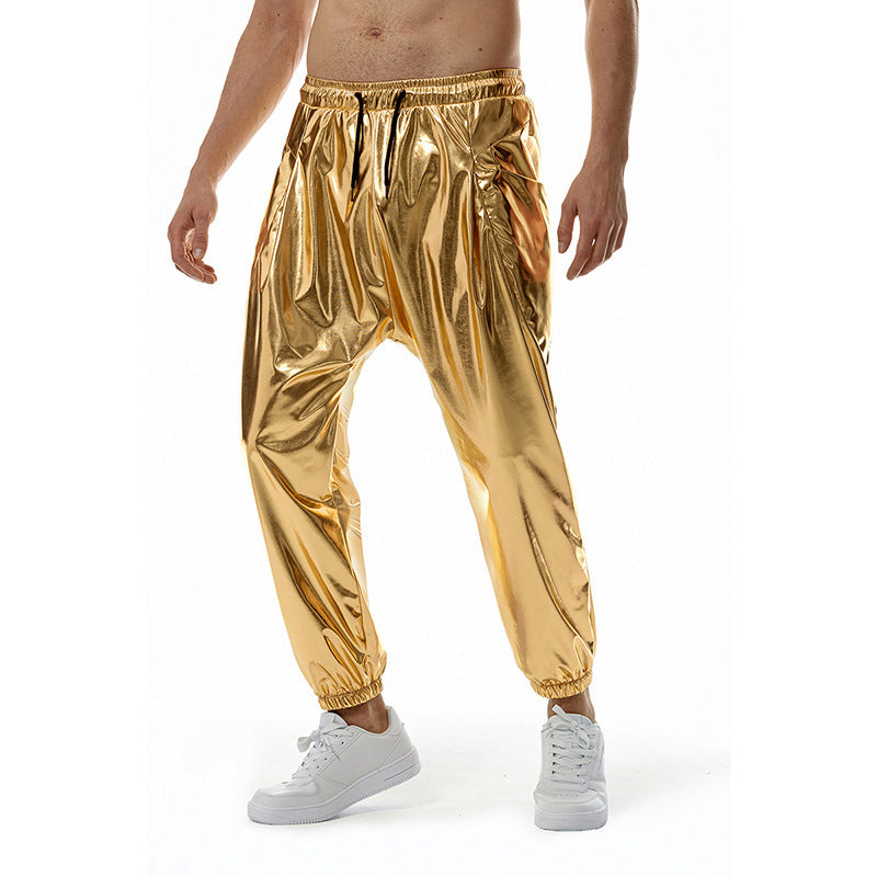 Men's stylish high-performance jogging pants made of shiny material Skorter