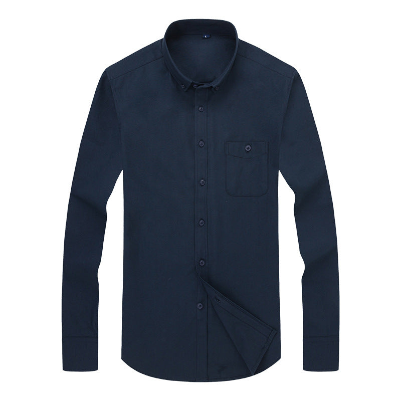 Herrskjorta med button-down-krage och bröstficka Skorter