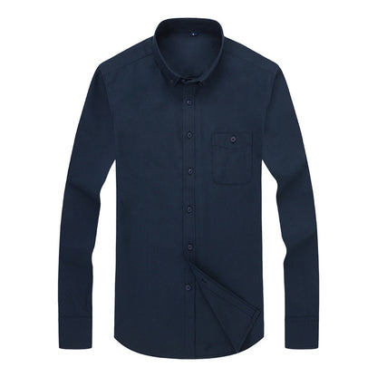 Herrskjorta med button-down-krage och bröstficka Skorter