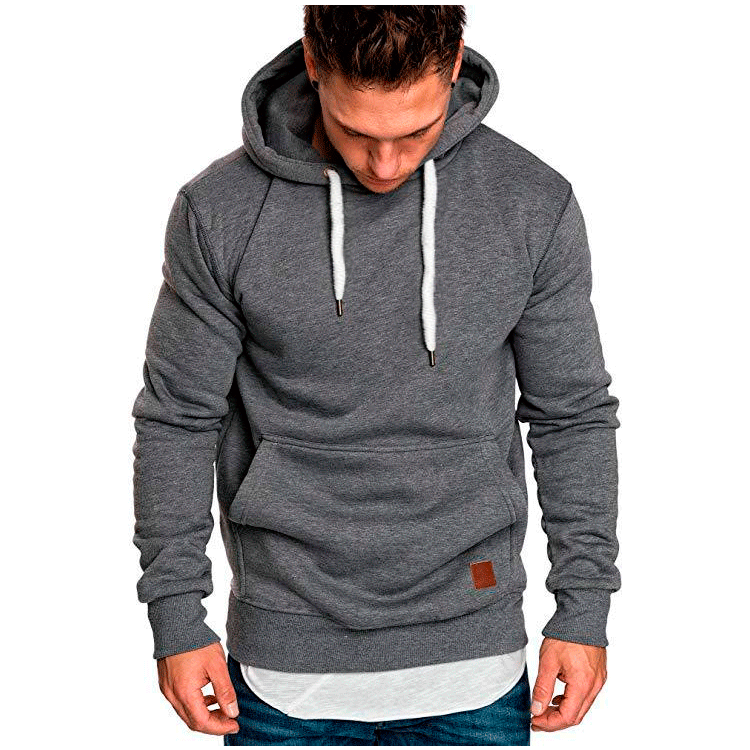 Men's hooded sweater with a fashionable cut and casual lining Skorter