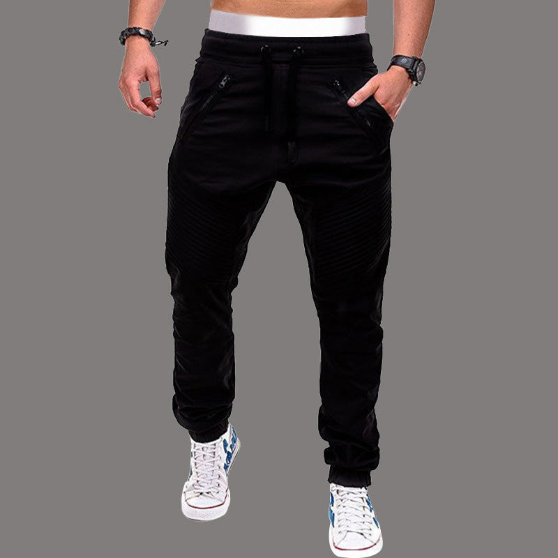 Men's stylish joggers with zippered pockets and elastic waistband Skorter