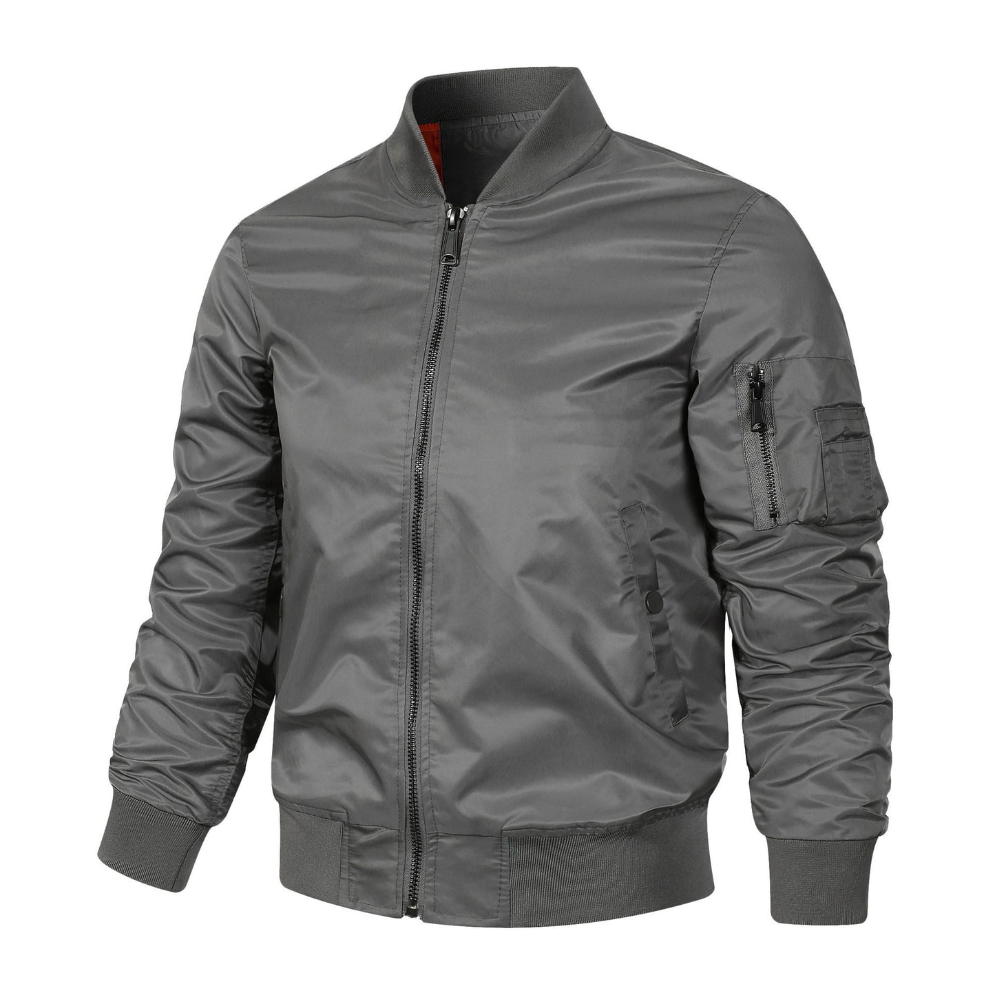 Herrbomberjacka med funktionella fickor och avslappnad design Skorter