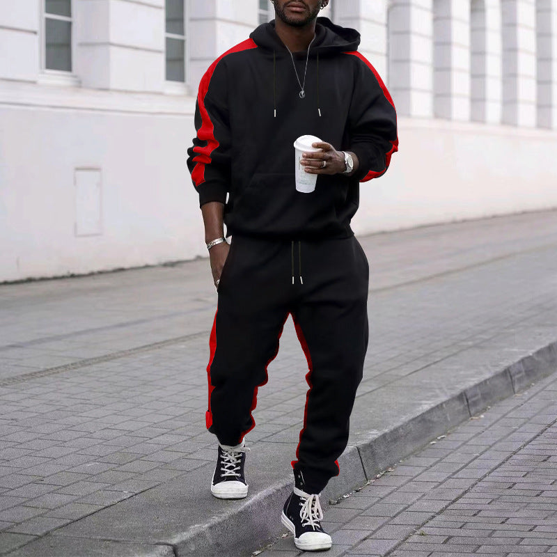 Men's tracksuit with hood and contrasting side elements Skorter
