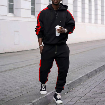 Men's tracksuit with hood and contrasting side elements Skorter