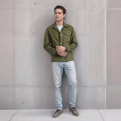 Men's suede jacket with stylish design and practical pockets Skorter