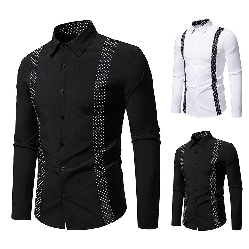 Herrskjorta med axelband och modern design i skortmodell