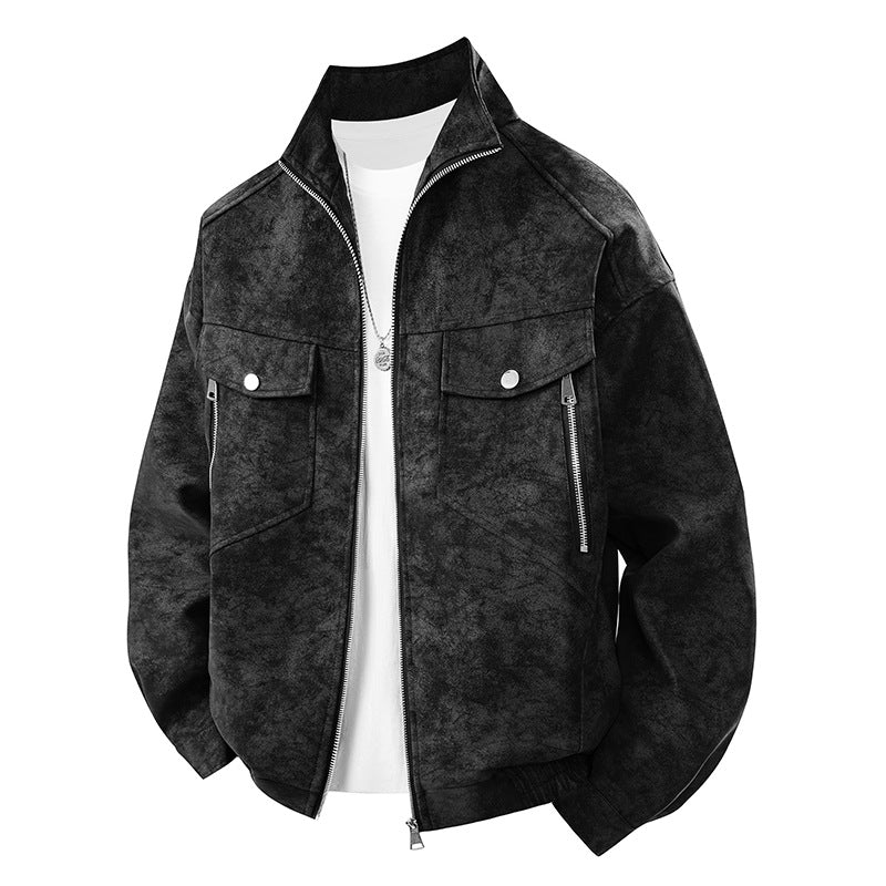 Men's transitional jacket with two chest pockets and high collar Skorter