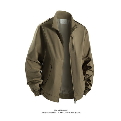 Men's practical leisure jacket with high collar and side insert pockets Skorter