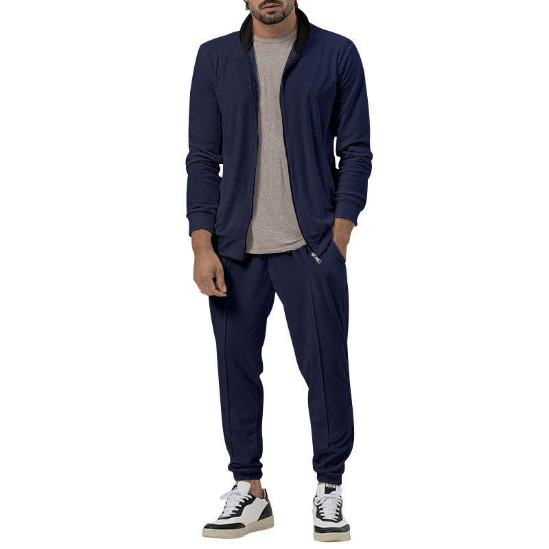 Men's sporty leisure set with full zip and elastic cuffs Skorter