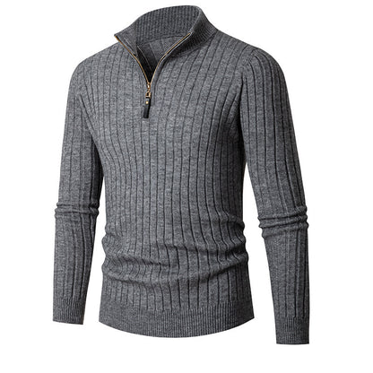 Men's sweater with high collar and zipper Skorter