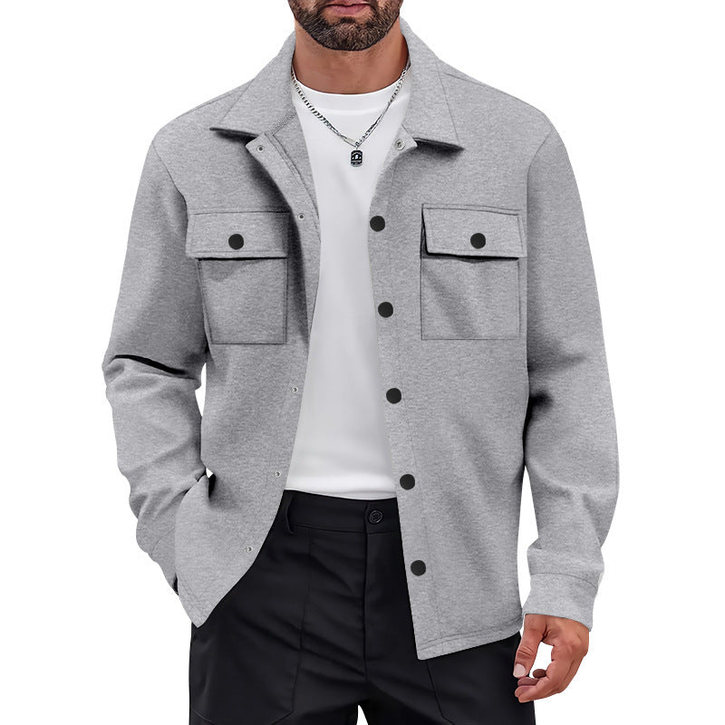 Men's Utility Jacket with Modern Pockets and Comfortable Fit Skorter