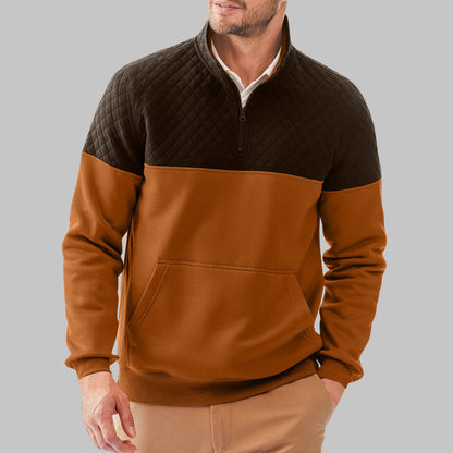 Men's sporty pullover with stand-up collar and pockets Skorter