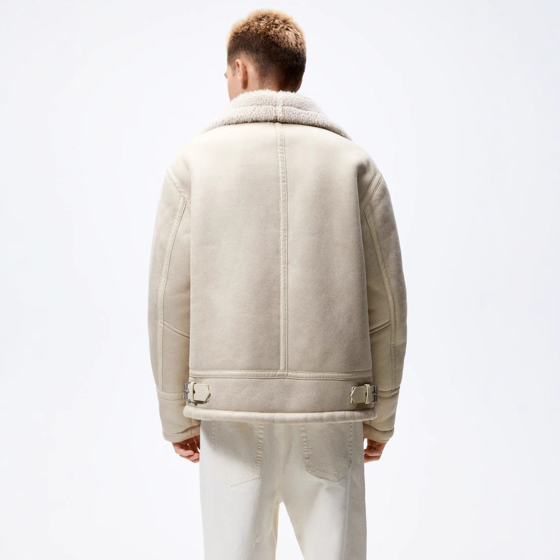 Men's cult biker jacket with soft lining and triple adjustable collar Skorter