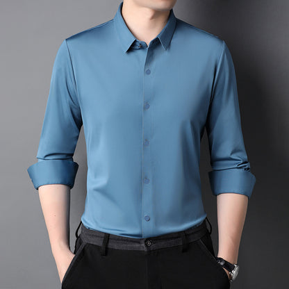 Men's elegant short sleeve shirt with fine shine Skorter