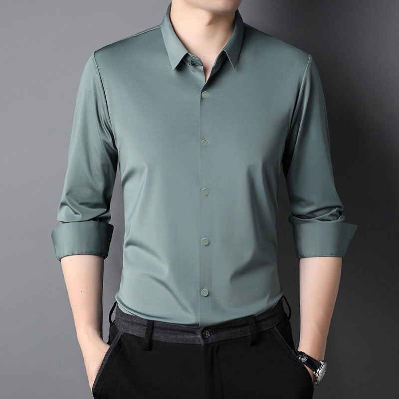 Men's elegant short sleeve shirt with fine shine Skorter