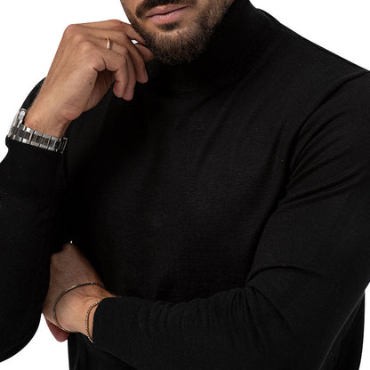 Men's elegant turtleneck sweater made of high-quality merino wool Skorter