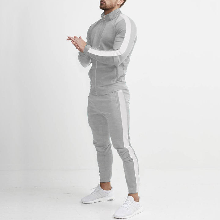 Men's sporty tracksuit with high collar and side zip pockets Skorter