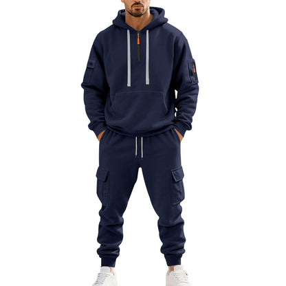 Men's Sporty Tracksuit with Functional Cargo Pockets Skorter