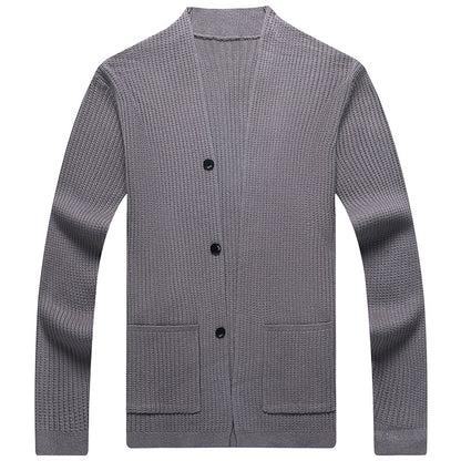 Men's Airy Cardigan with Practical Pocket Layout Skorter