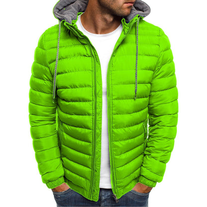 Men's padded transitional jacket with hood and sporty design Skorter
