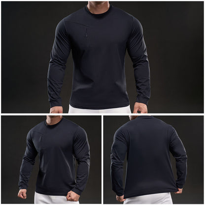 Men's Athletic Long Sleeve Shirt with Innovative Moisture Regulation Skorter