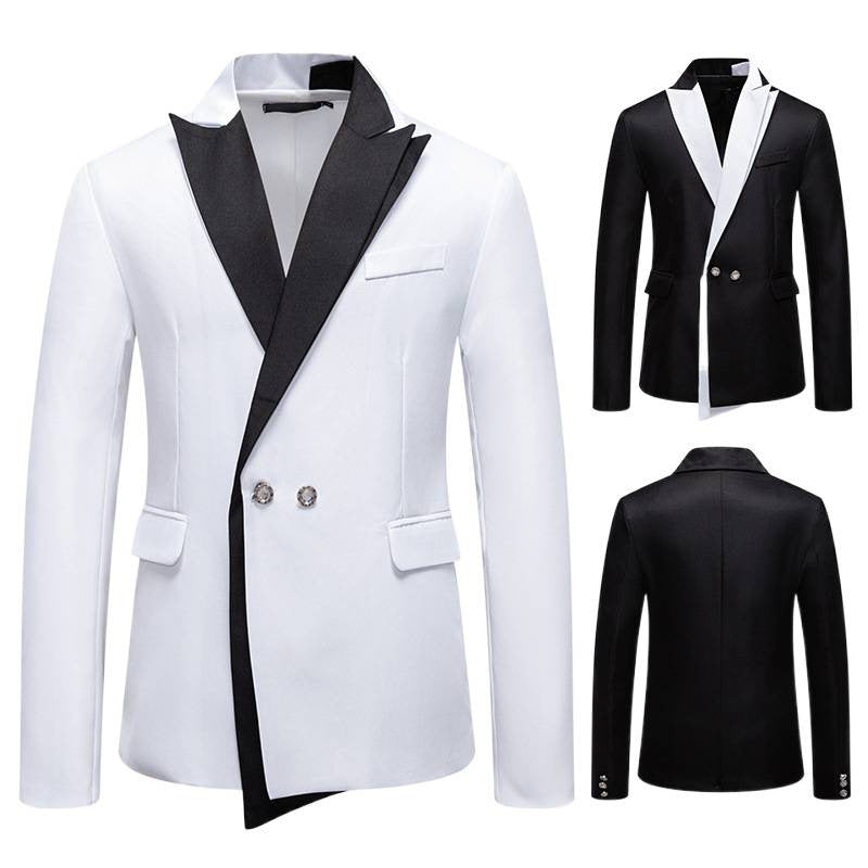 Men's Elegant Tuxedo Blazer with Contrasting Lapel Skorter