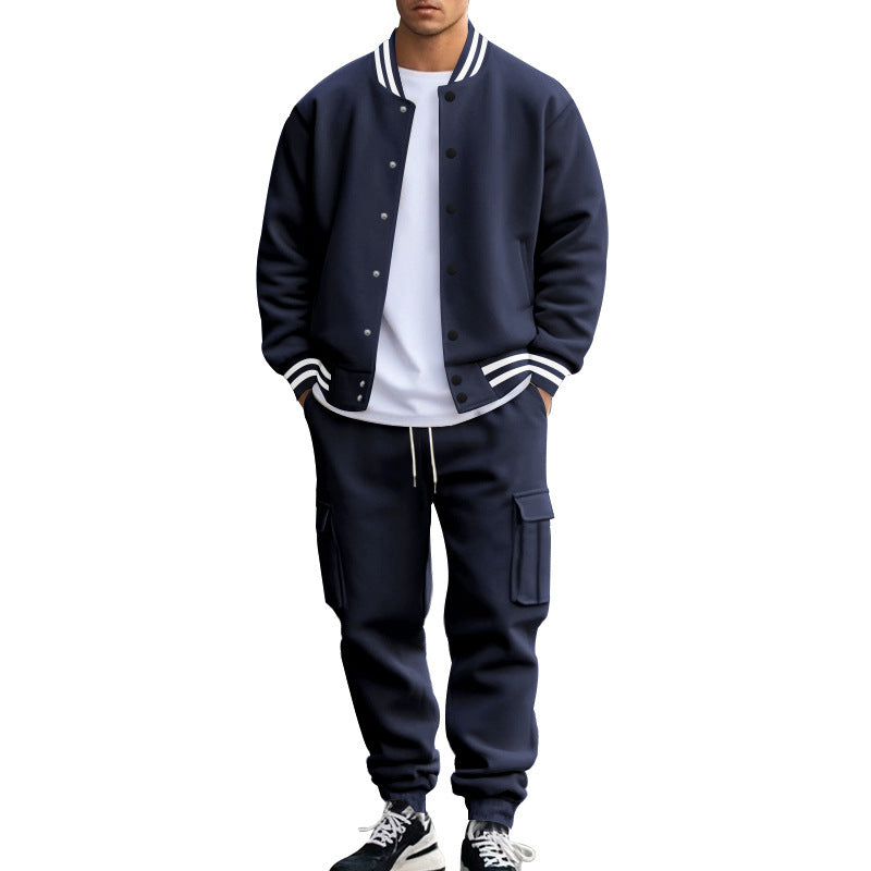 Men's sporty tracksuit with functional pockets and elastic waistband Skorter