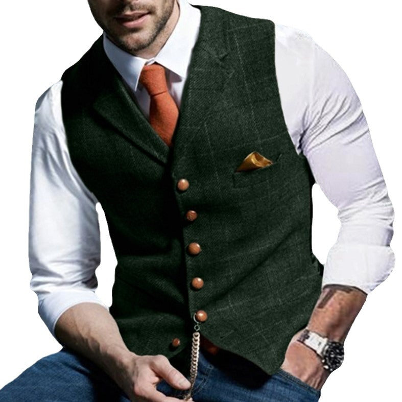 Men's stylish elegant vest with fine fabric Skorter