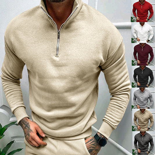 Men's sweatshirt with stand-up collar and zipper Skorter