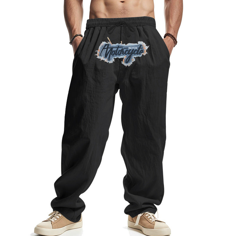Men's trendy leisure pants with a casual cut and elastic waistband Skorter