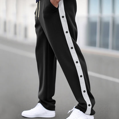 Men's sporty joggers with snap button closure and breathable material Skorter