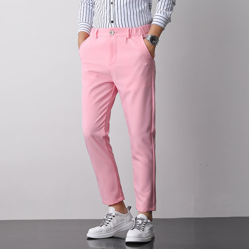 Men's Comfortable Chino Pants with Elastic Waistband Skorter