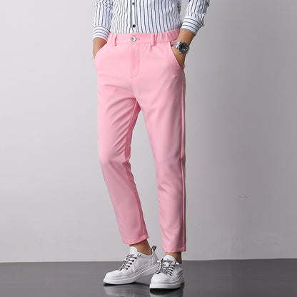 Men's Comfortable Chino Pants with Elastic Waistband Skorter