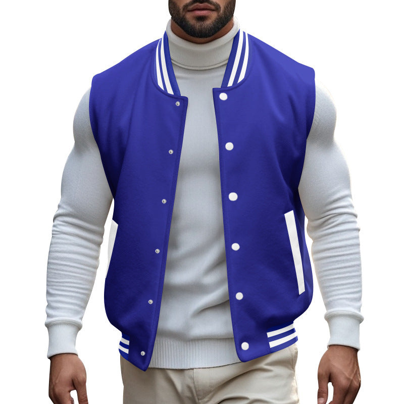 Men's casual vest in sports style with snap button closure and side insert pockets Skorter