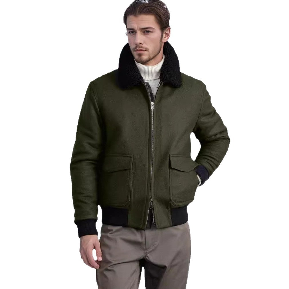 Men's trendy and warm biker jacket Skorter