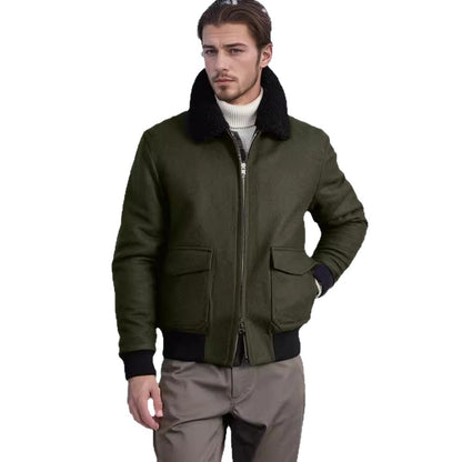 Men's trendy and warm biker jacket Skorter