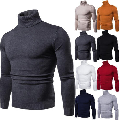 Men's elegant turtleneck sweater made of fine merino wool Skorter
