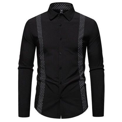 Herrskjorta med axelband och modern design i skortmodell