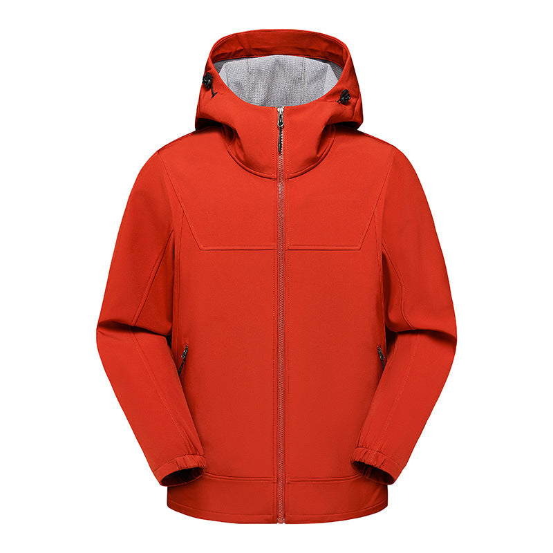 Men's technical multifunction jacket with adjustable hood collar and water-repellent material Skorter