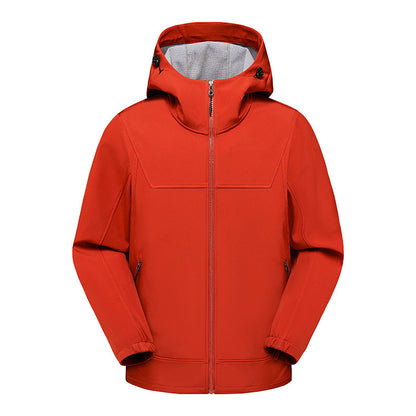 Men's technical multifunction jacket with adjustable hood collar and water-repellent material Skorter