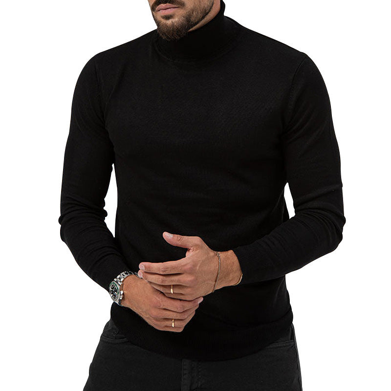 Men's elegant turtleneck sweater made of high-quality merino wool Skorter